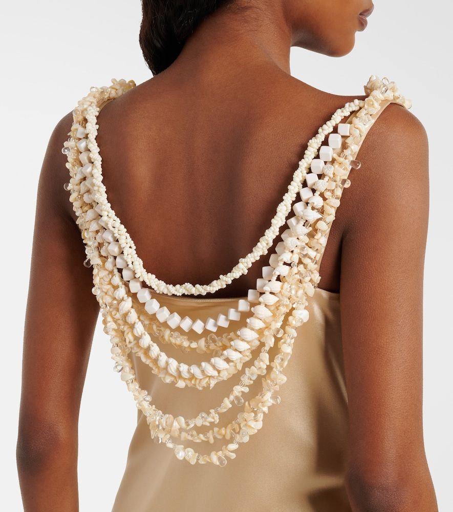Abito sottoveste in raso di seta - Balmain - Modalova