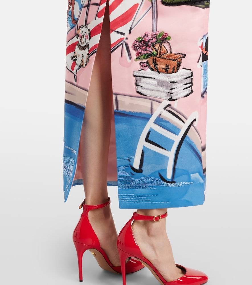 Vestido corsé Ava estampado con cuentas - Leo Lin - Modalova