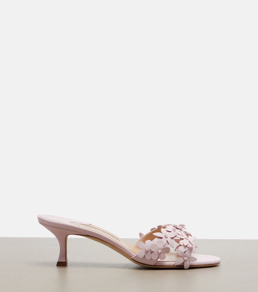 Pantoletten Anista aus Leder - Manolo Blahnik - Modalova