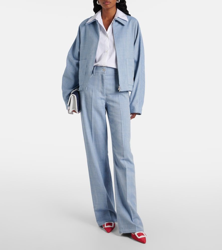 Mules Maysale 70 aus Raffiabast mit Leder - Manolo Blahnik - Modalova