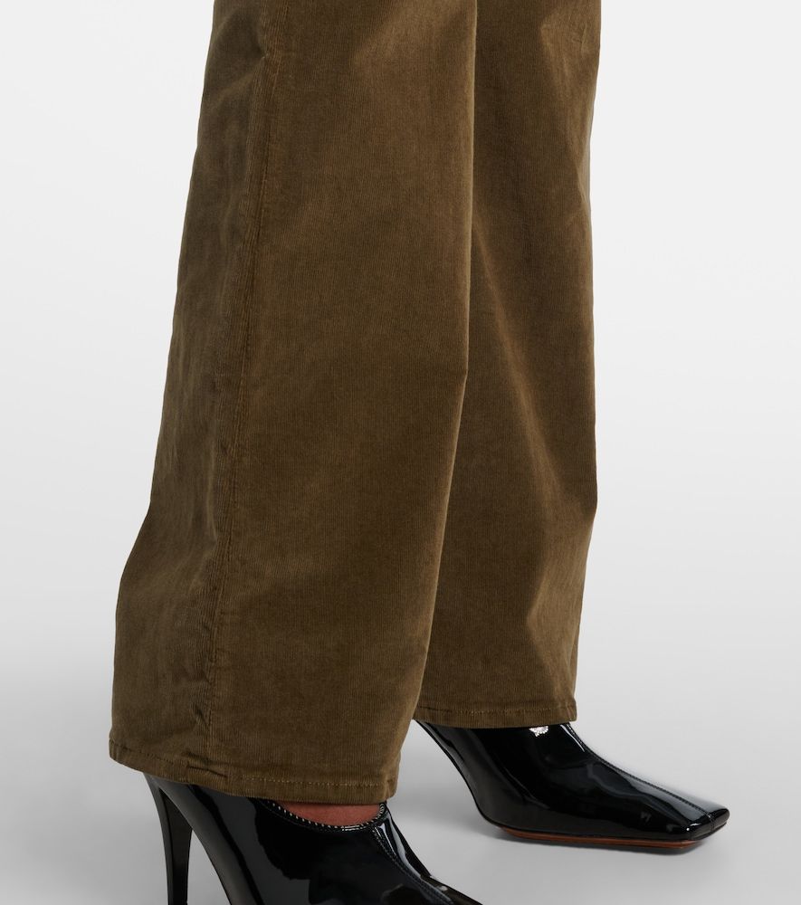 Pantalones anchos de pana de algodón de tiro alto - Veronica Beard - Modalova