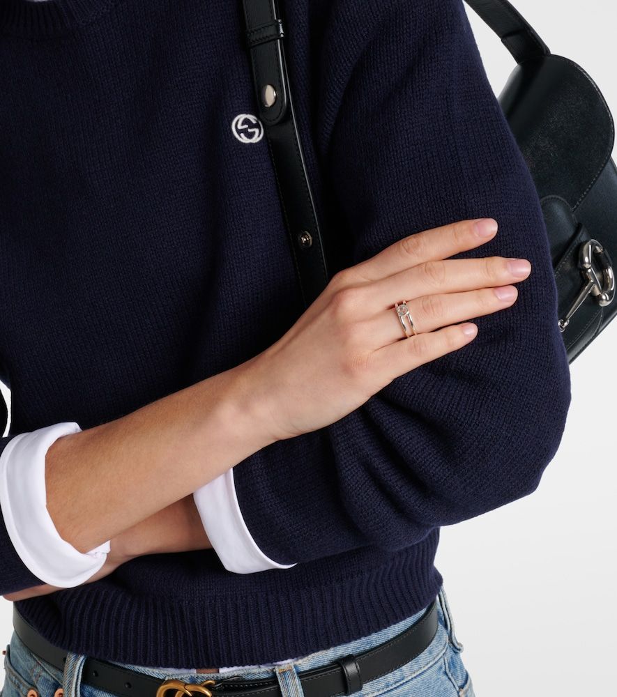 Anello Interlocking G in sterling - Gucci - Modalova