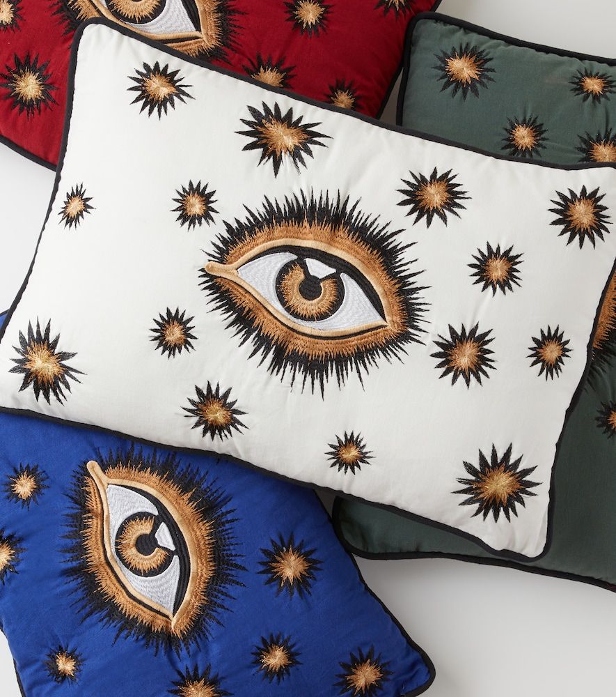 Cojín Eye de algodón bordado - Les-Ottomans - Modalova