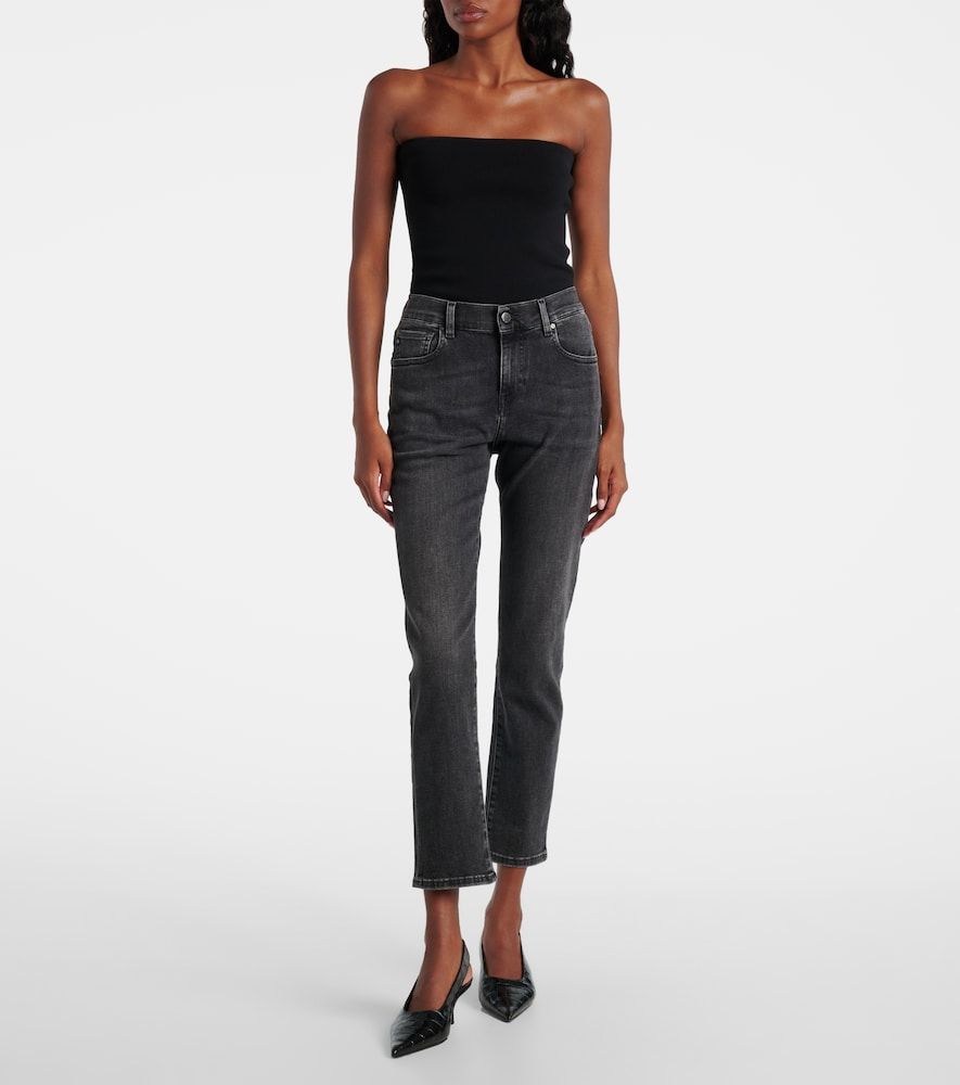 Jeans slim cropped a vita media - AG Jeans - Modalova