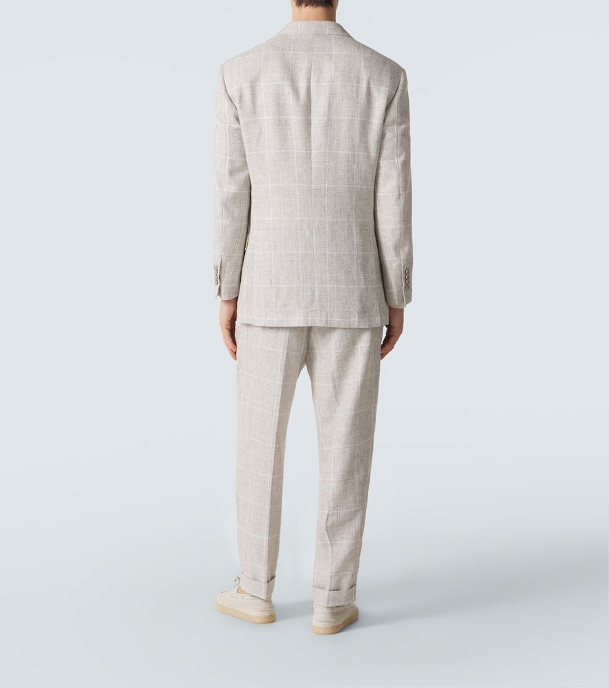Prince of Wales check linen-blend suit - Brunello Cucinelli - Modalova