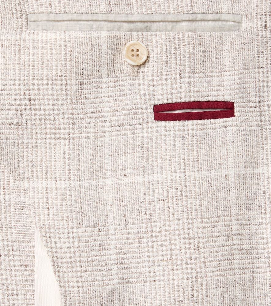 Prince of Wales check linen-blend suit - Brunello Cucinelli - Modalova