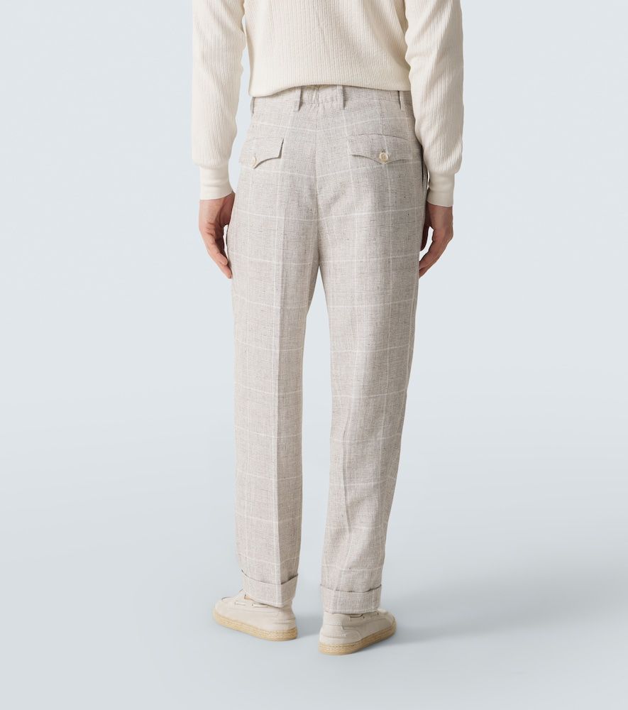 Prince of Wales check linen-blend suit - Brunello Cucinelli - Modalova