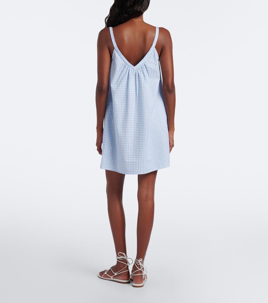 Vestido corto Lila de algodón a cuadros vichy - Posse - Modalova