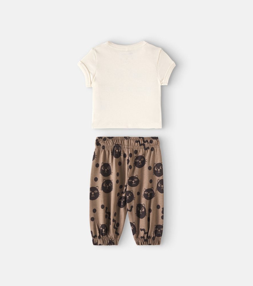 Bebé - set Cats de camiseta y pantalones - Mini Rodini - Modalova
