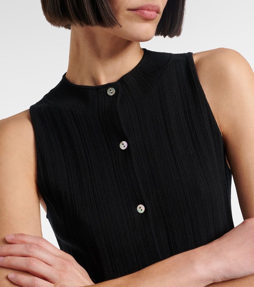 Top in maglia di cotone a coste - Vince - Modalova