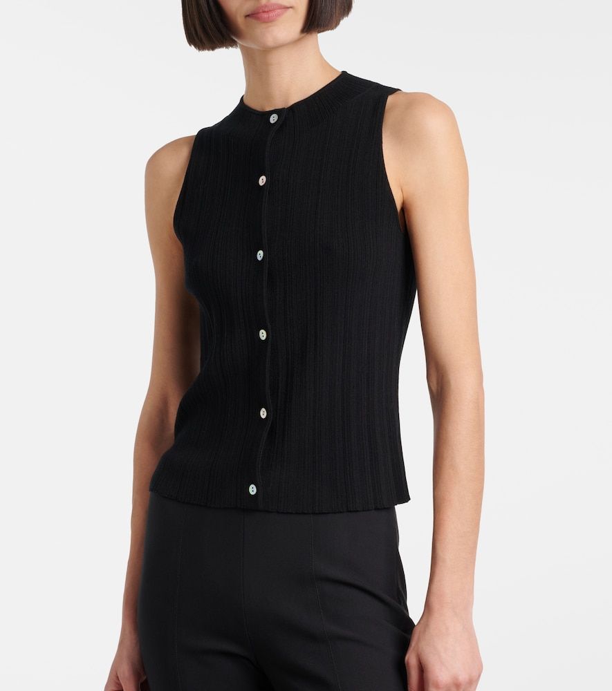 Top in maglia di cotone a coste - Vince - Modalova