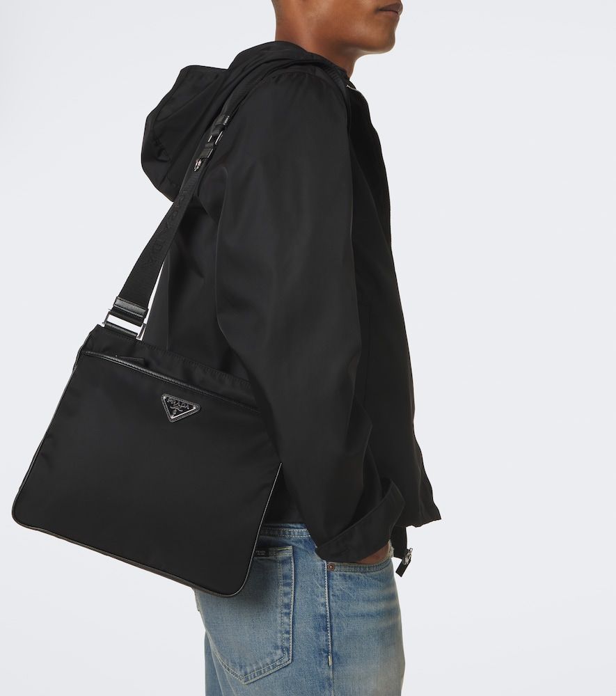 Bolso al hombro Re-Nylon con piel - Prada - Modalova