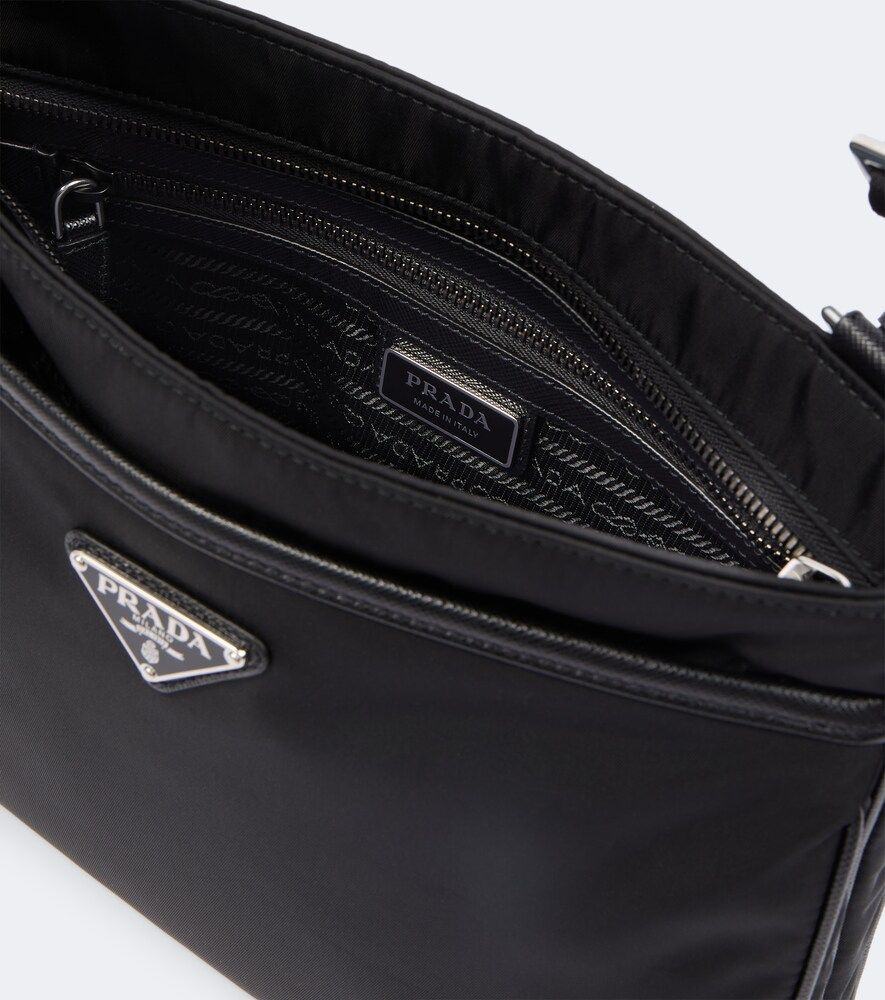 Bolso al hombro Re-Nylon con piel - Prada - Modalova