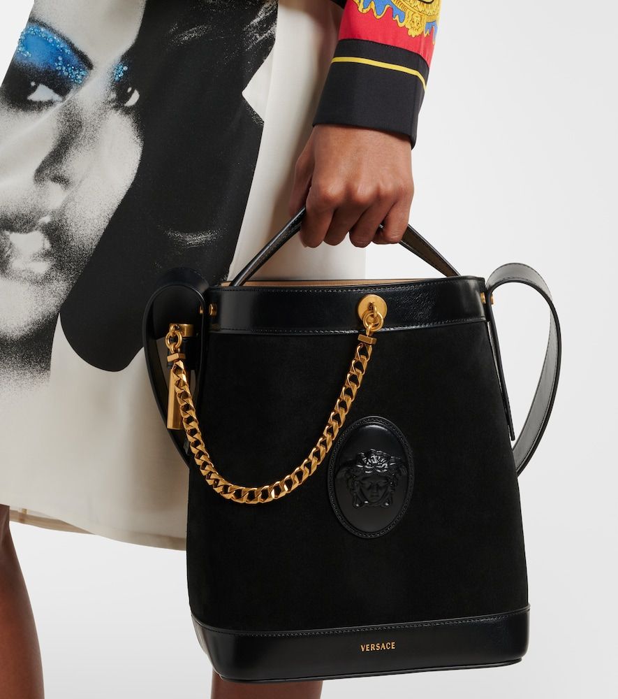 Borsa a spalla La Medusa in suede - Versace - Modalova