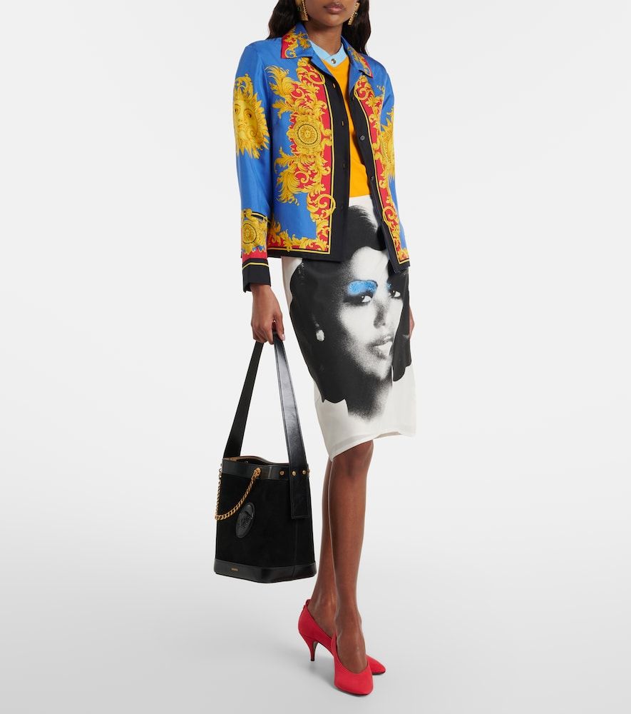 Borsa a spalla La Medusa in suede - Versace - Modalova
