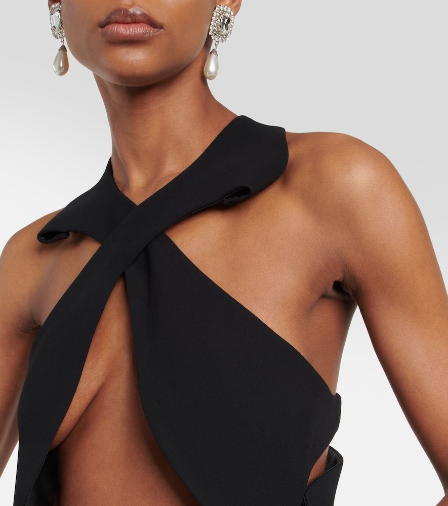 Cross Leaf halterneck cutout top - Maticevski - Modalova