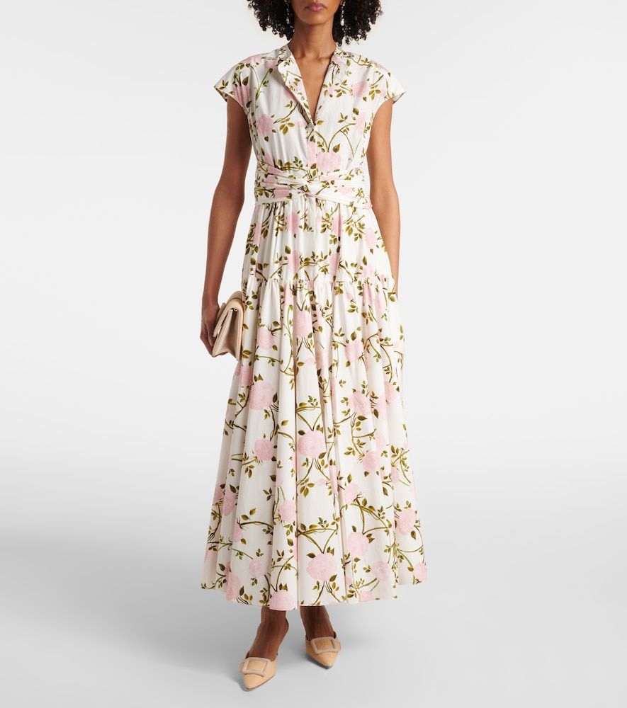 Abito lungo in cotone con stampa floreale - Giambattista Valli - Modalova
