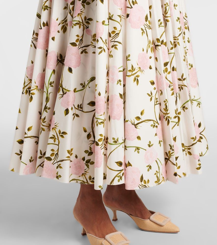 Abito lungo in cotone con stampa floreale - Giambattista Valli - Modalova