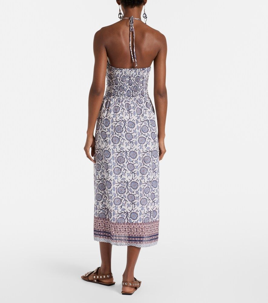Abito midi in cotone con stampa floreale - Velvet - Modalova