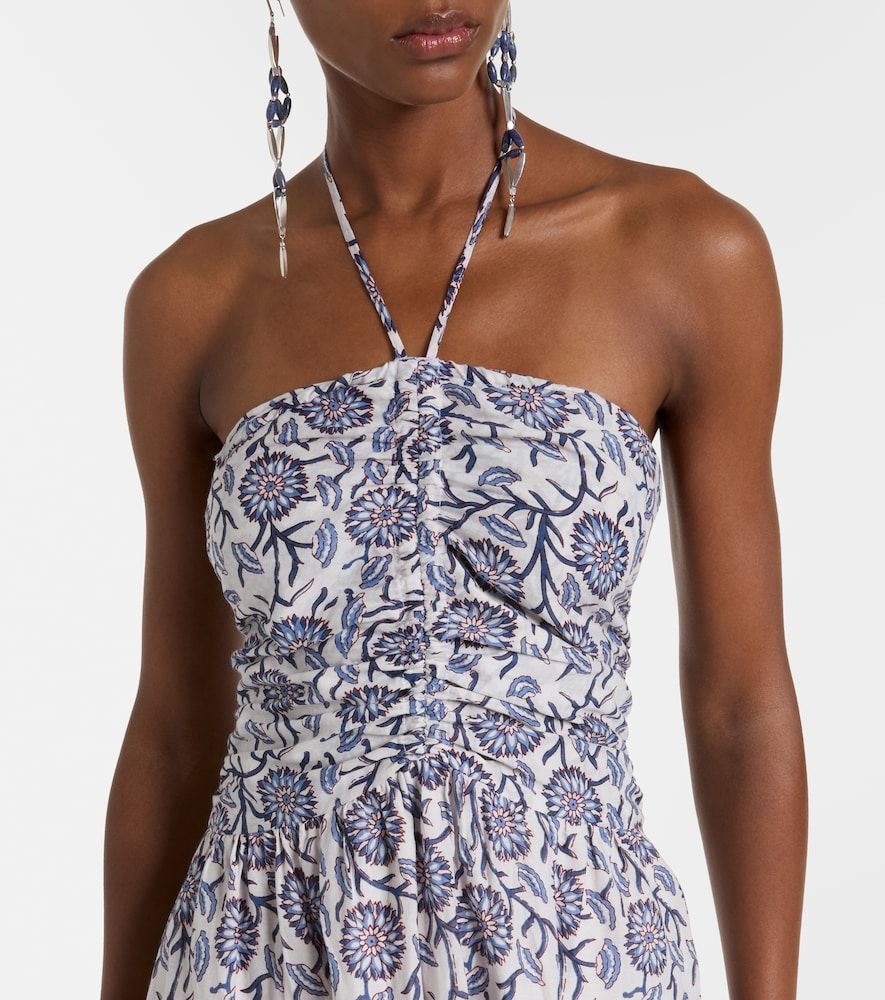 Abito midi in cotone con stampa floreale - Velvet - Modalova