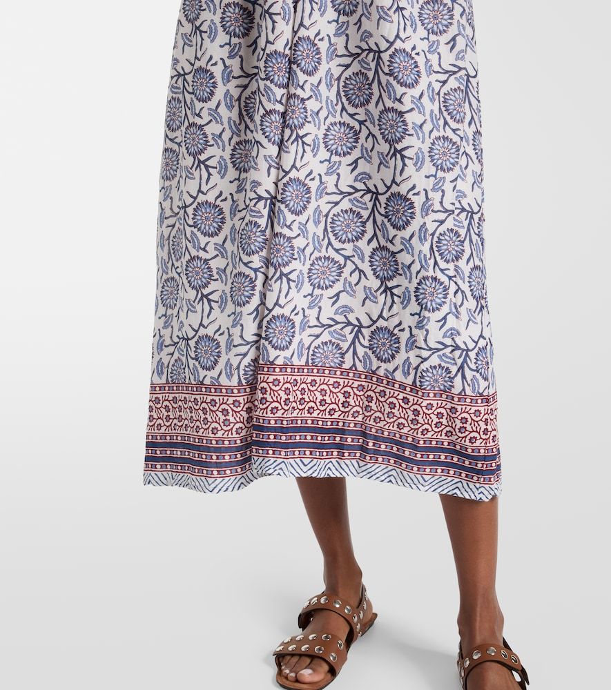 Abito midi in cotone con stampa floreale - Velvet - Modalova