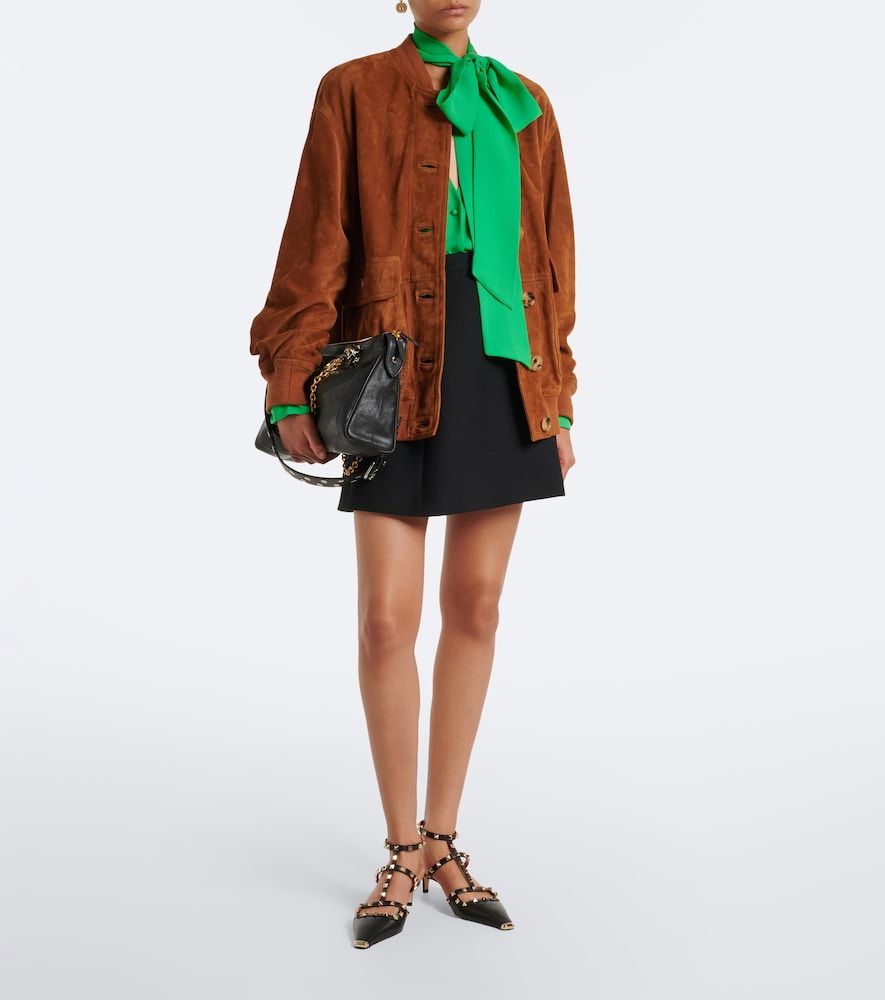 Valentino Caban suede bomber jacket - Valentino - Modalova