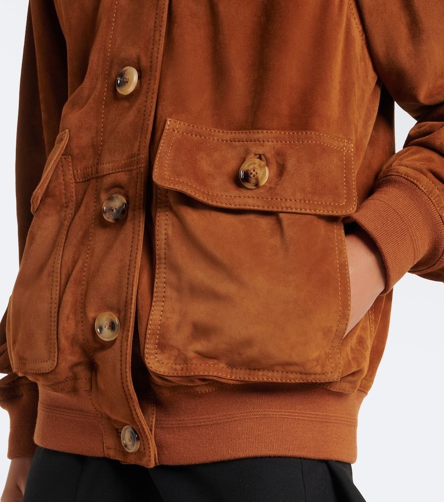 Valentino Caban suede bomber jacket - Valentino - Modalova