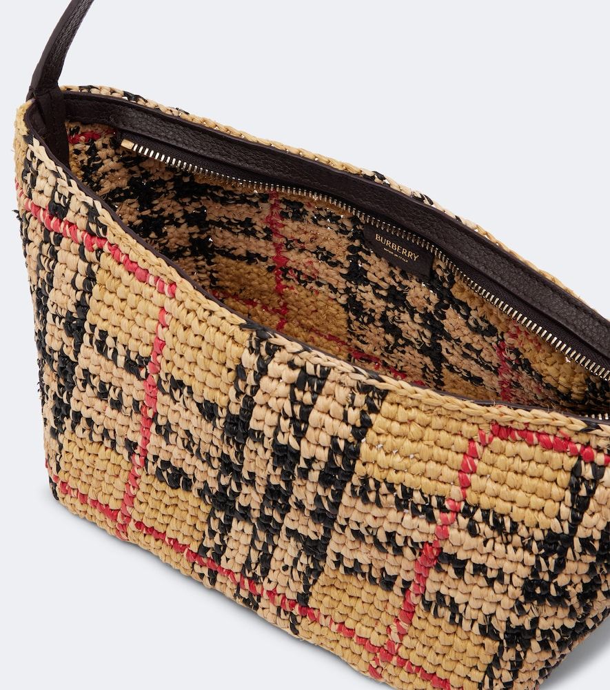 Borsa a spalla Margate Mini in rafia - Burberry - Modalova