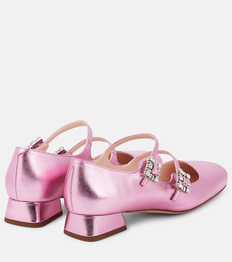 Mini Tres Vivier leather Mary Jane pumps - Roger Vivier - Modalova
