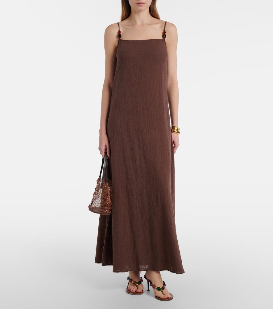 Vestido largo Laura de gasa de algodón - Staud - Modalova