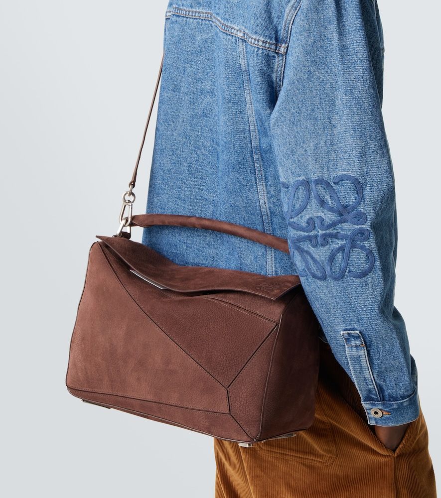 Bolso al hombro Puzzle Large de ante - Loewe - Modalova