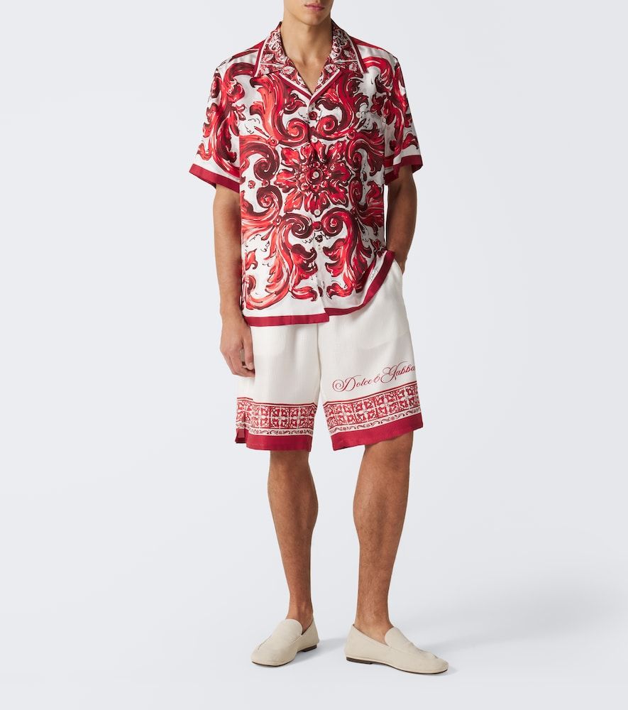 Camisa Majolica de sarga de seda - Dolce&Gabbana - Modalova