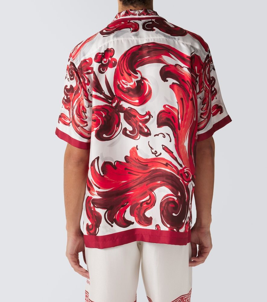 Camisa Majolica de sarga de seda - Dolce&Gabbana - Modalova