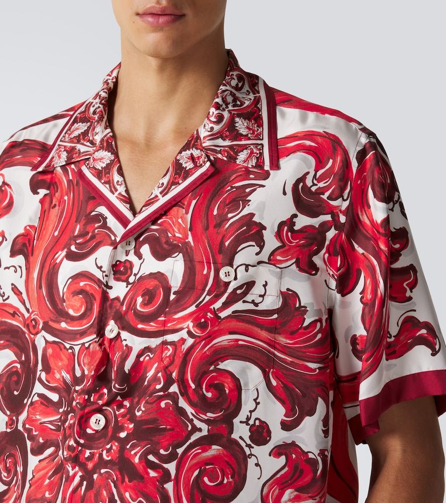 Camisa Majolica de sarga de seda - Dolce&Gabbana - Modalova