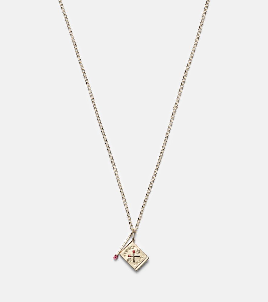 Collar Perfect Match de oro de 14ct con diamantes y rubíes - Sydney Evan - Modalova