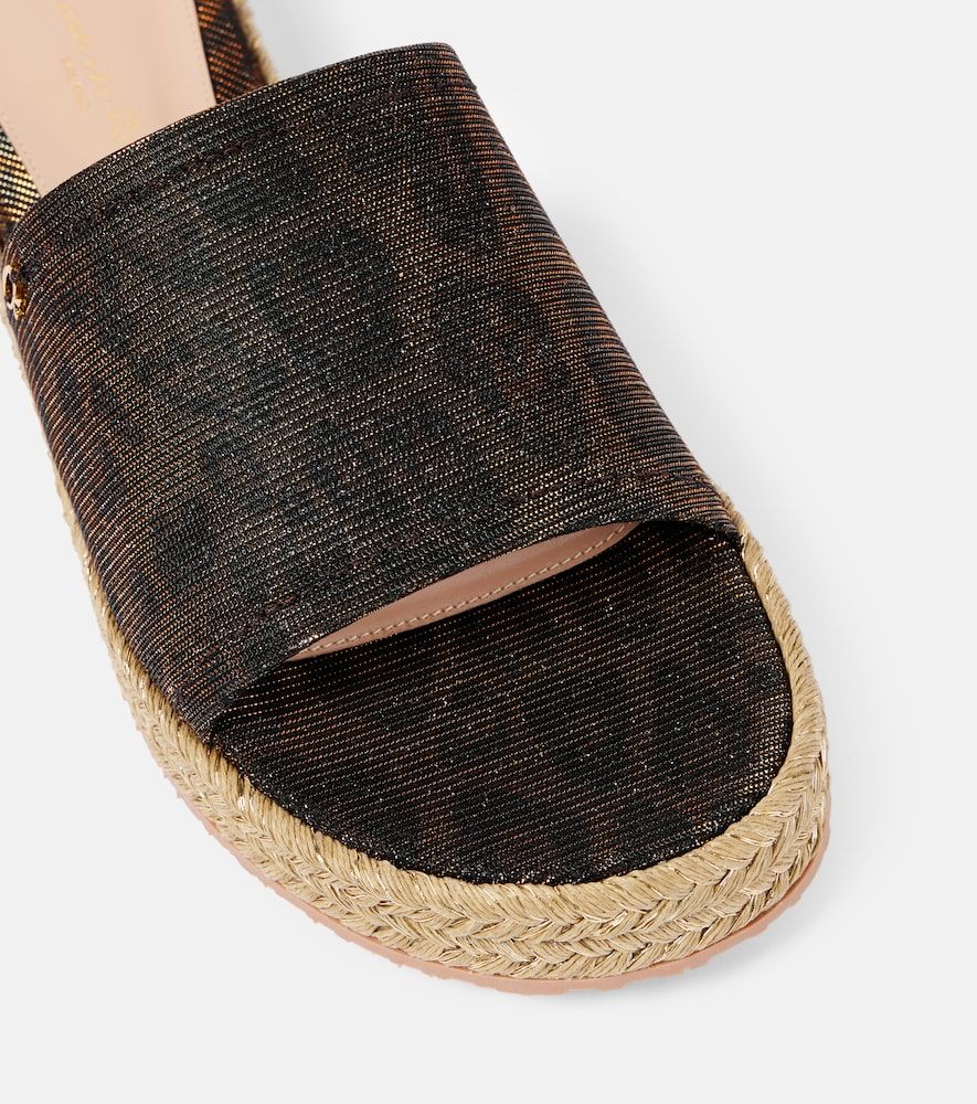Leopard-print platform espadrille slides - Gianvito Rossi - Modalova