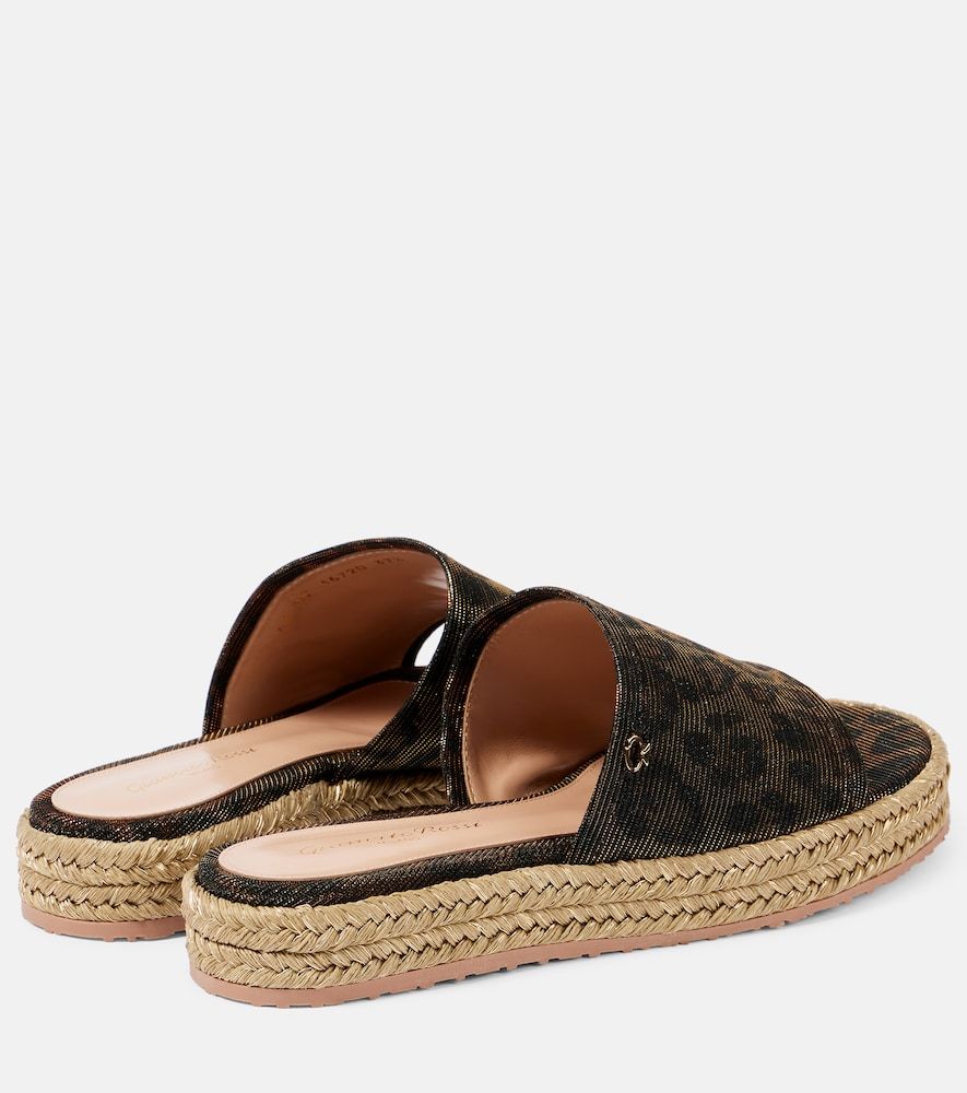 Leopard-print platform espadrille slides - Gianvito Rossi - Modalova