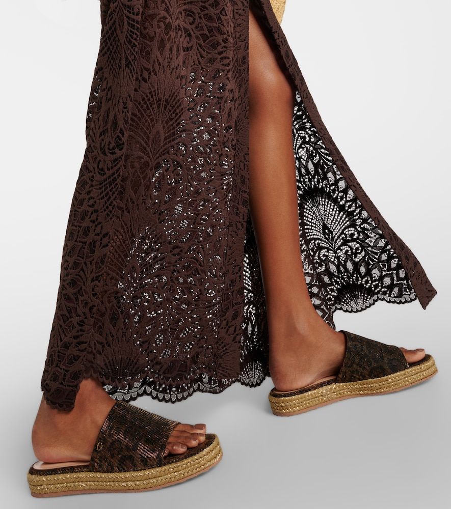 Leopard-print platform espadrille slides - Gianvito Rossi - Modalova