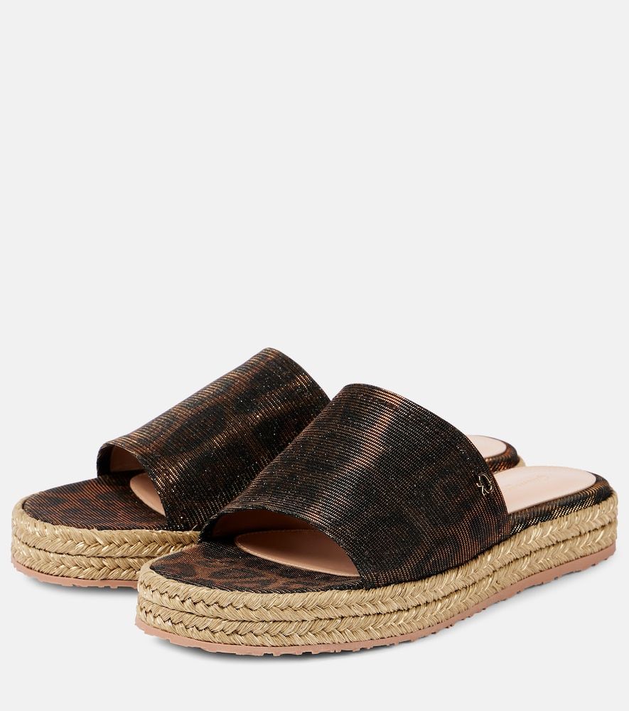 Leopard-print platform espadrille slides - Gianvito Rossi - Modalova