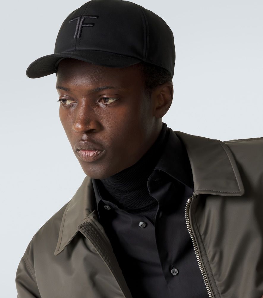Gorra de lona y piel bordada - Tom Ford - Modalova