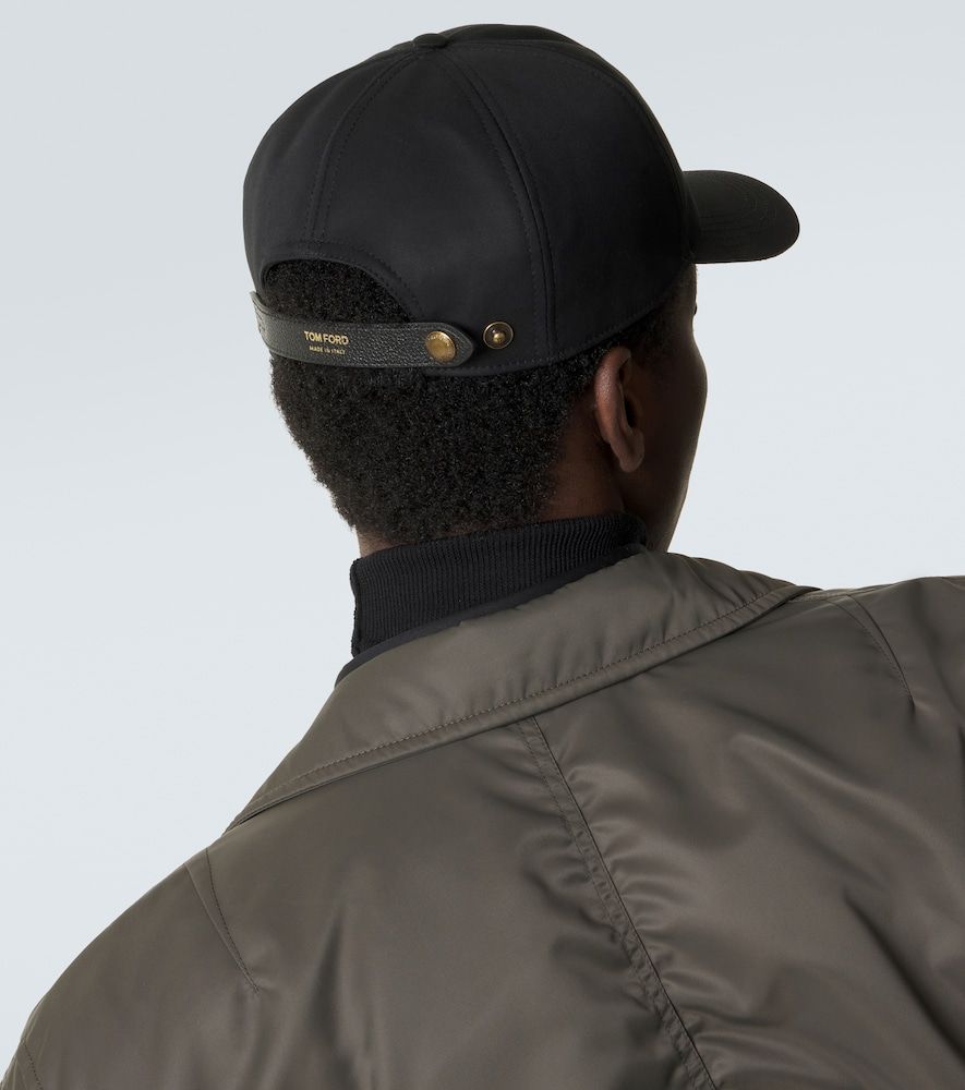 Gorra de lona y piel bordada - Tom Ford - Modalova