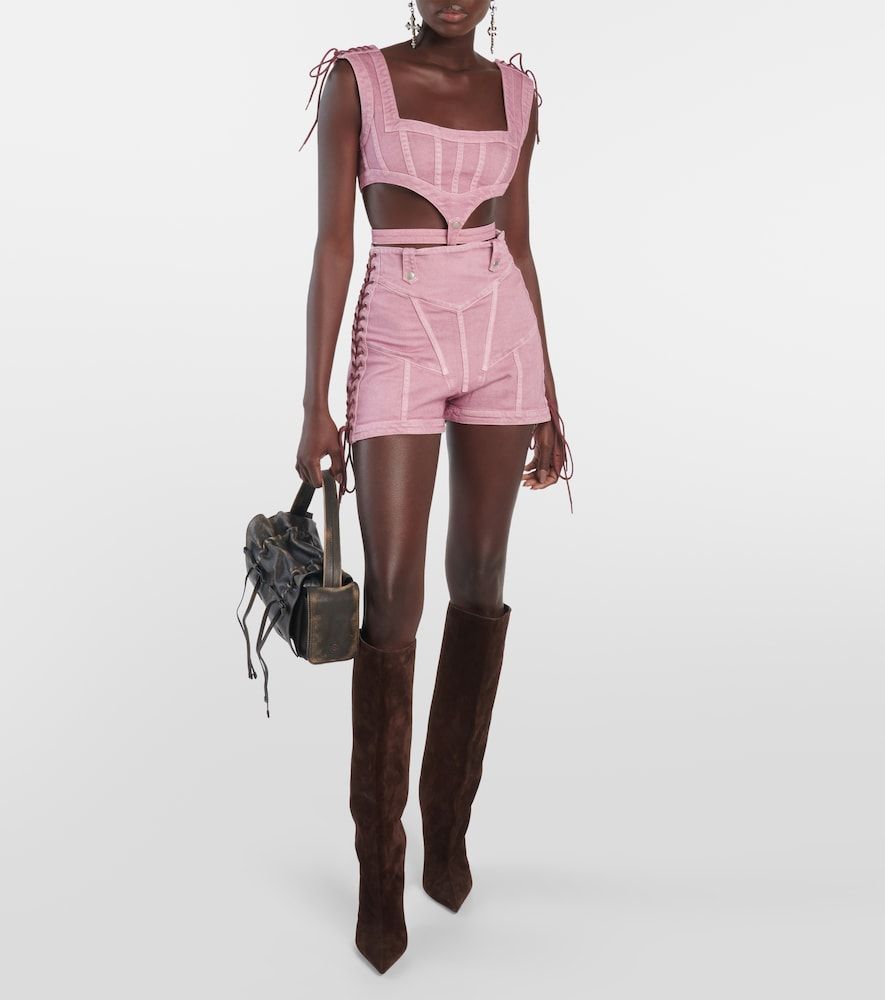 X KNWLS - Top di jeans con cut-out - Jean Paul Gaultier - Modalova