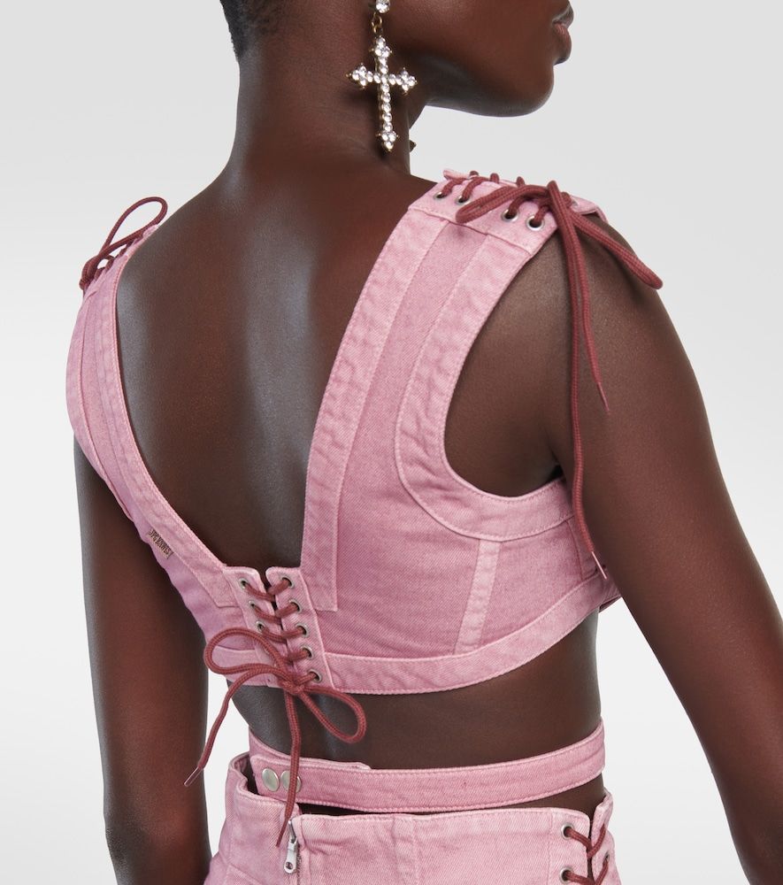 X KNWLS - Top di jeans con cut-out - Jean Paul Gaultier - Modalova