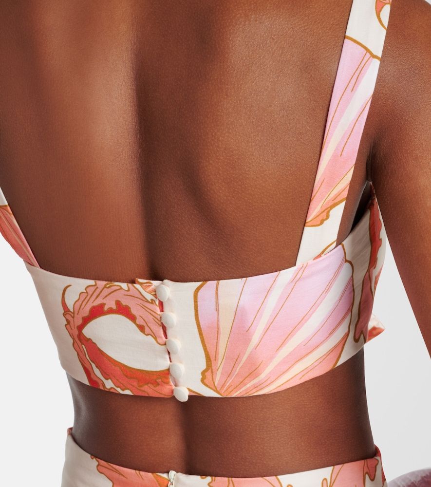 Seashell printed cotton bra top - Adriana Degreas - Modalova