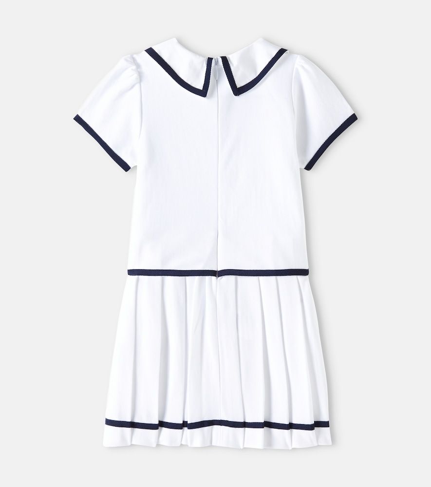 Vestido de algodón plisado con lazo - Patachou - Modalova