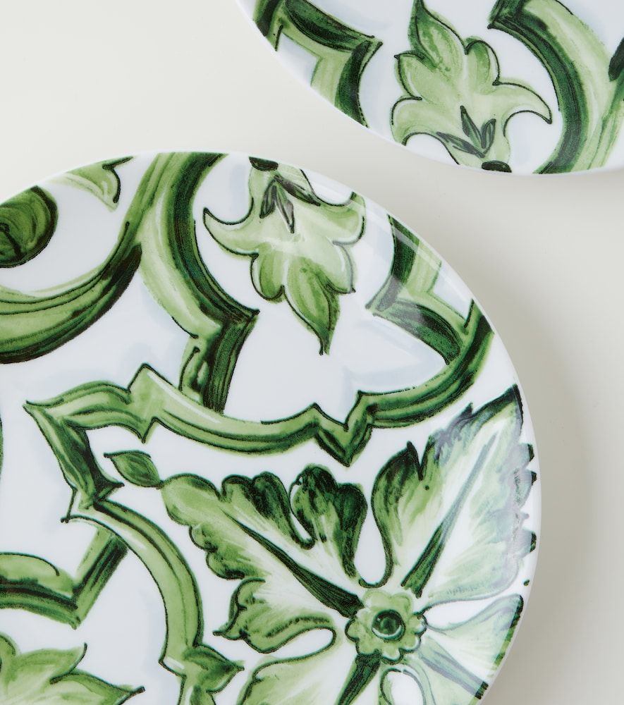 Set de 2 platos de postre Majolica de porcelana - Dolce&Gabbana Casa - Modalova
