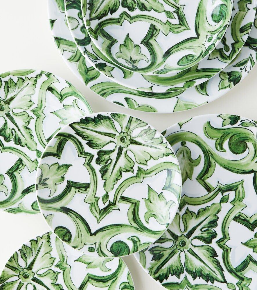 Set de 2 platos de postre Majolica de porcelana - Dolce&Gabbana Casa - Modalova