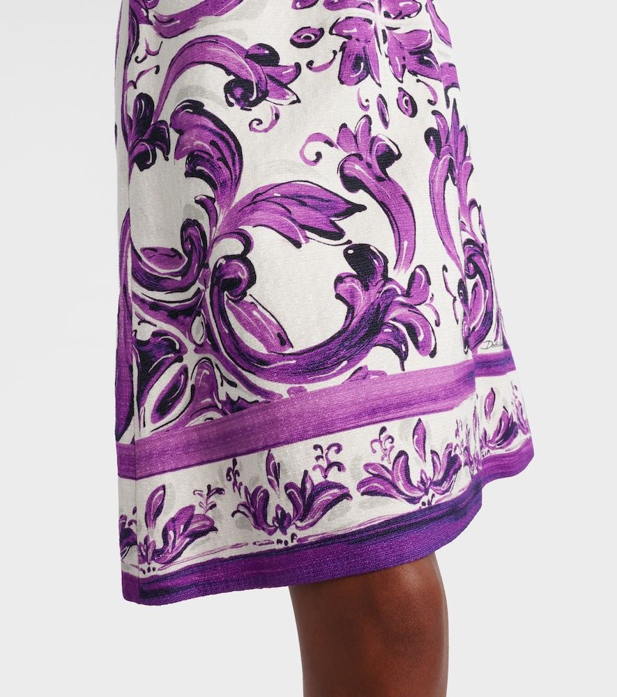Vestido corto Majolica estampado - Dolce&Gabbana - Modalova