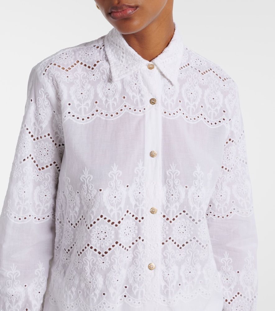 Camisa Orla de algodón con bordado inglés - Melissa Odabash - Modalova