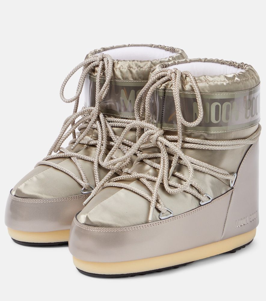 Schneestiefel Icon Low Glance aus Satin - Moon Boot - Modalova